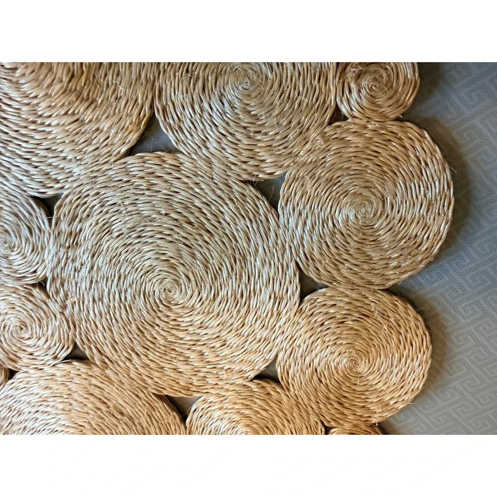 4 Vintage Bullock's Natural Jute Woven Oval Placemat 19